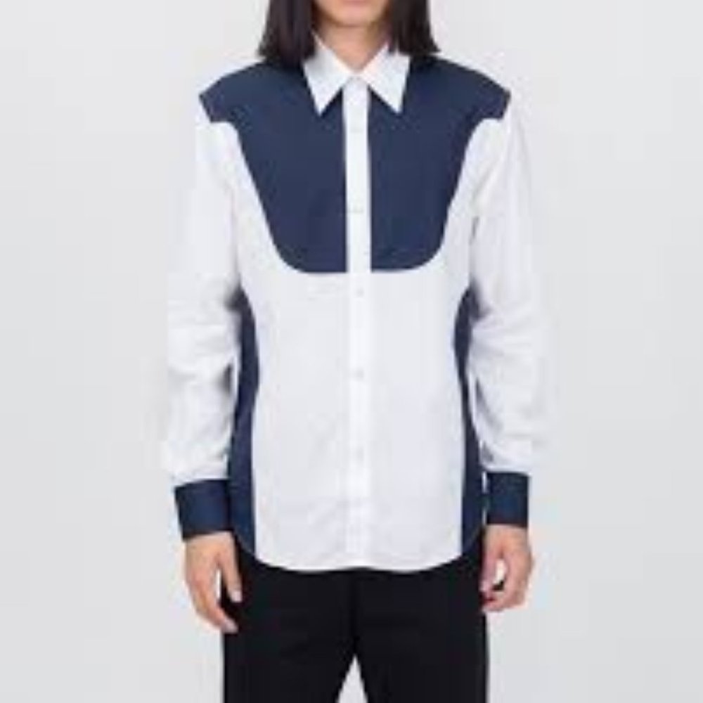 Cobra S.C. White and Navy Rodeo Shirt